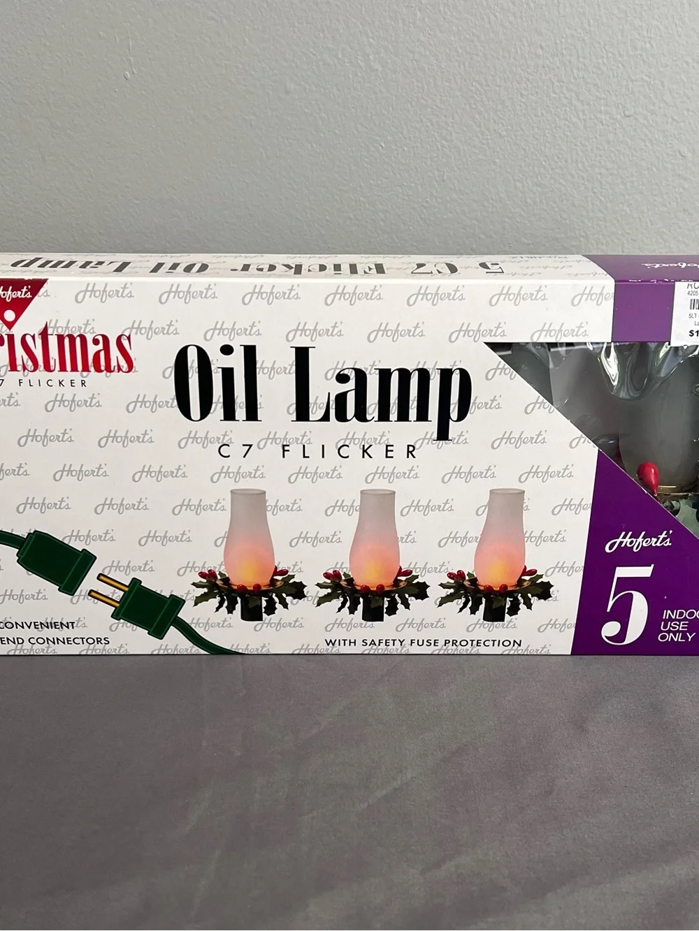 VTG Hofert’s C7 Flickering Glass Oil Lamp String Lights Decoration Holiday